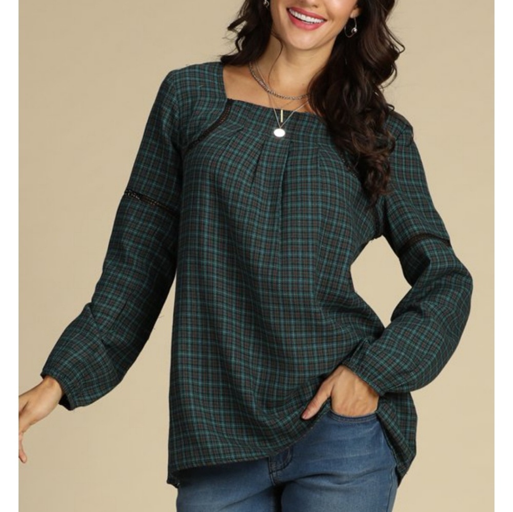 NWT plaid tunic